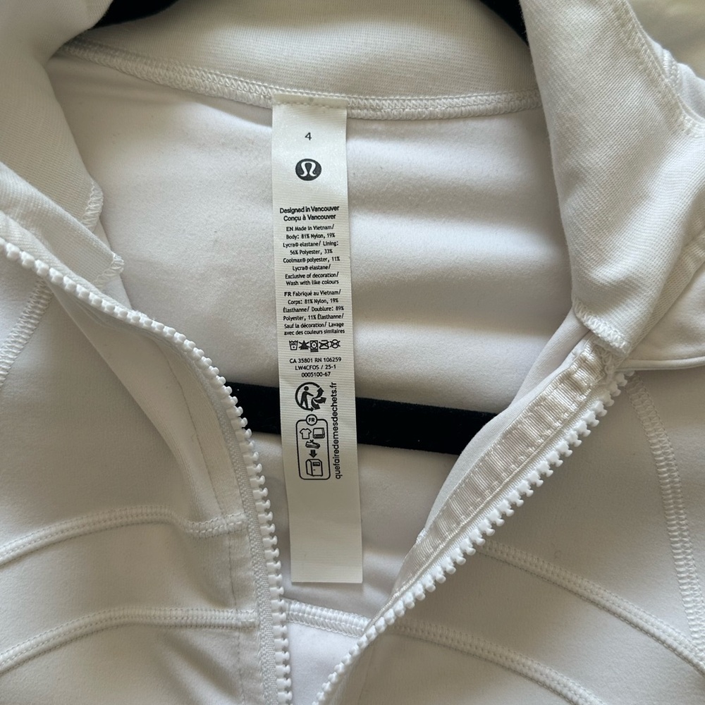 lululemon athletica White define jacket size 4 - Picture 3 of 5